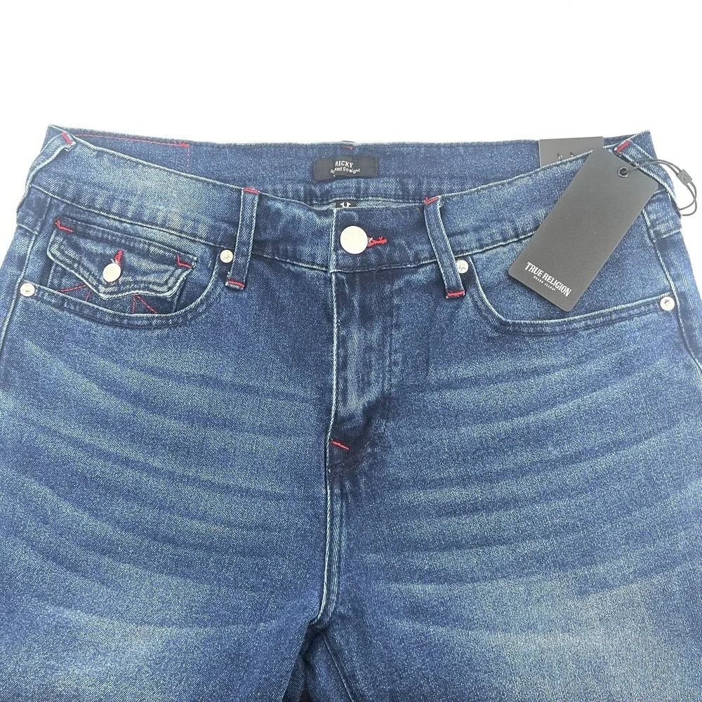 True Religion Ricky Relaxed Straight Jeans Men's 34x34 SN Flap Pocket NEW $159‎